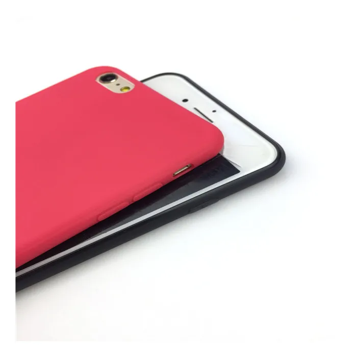 Gimfun Simple Soild Soft Phone Case for Iphone 6 6s 6plus 7 7plus 8 5 5s Lovers Red Silicone Tpu Back Cover Shell |