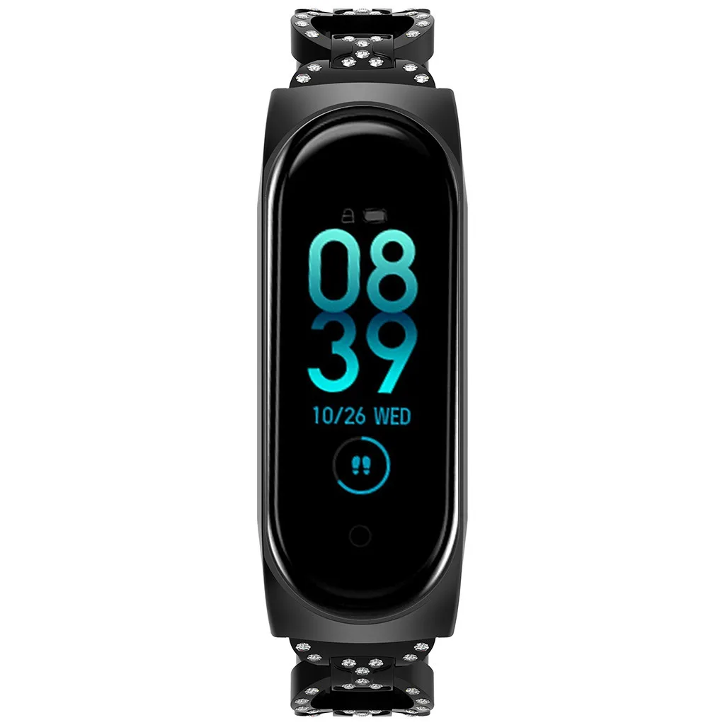 Для mi band 2 браслет Новинка; Лидер продаж; Нержавеющая сталь браслет бриллиантовый ремешок для смарт-часов для Xiaomi mi группа 4 покупки