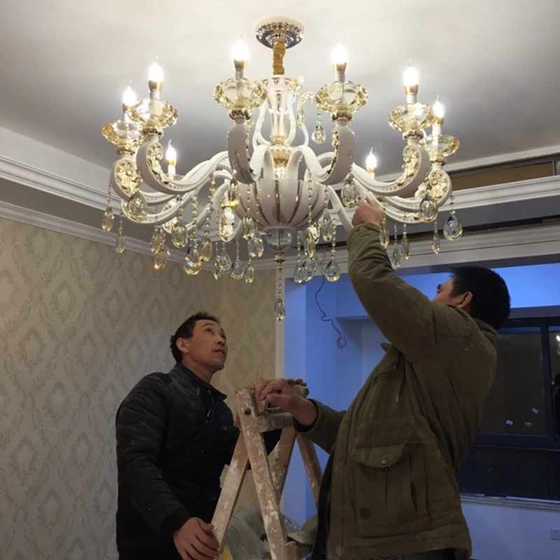 Европейская хрустальная лампа люстра для гостиной современная светодиодная