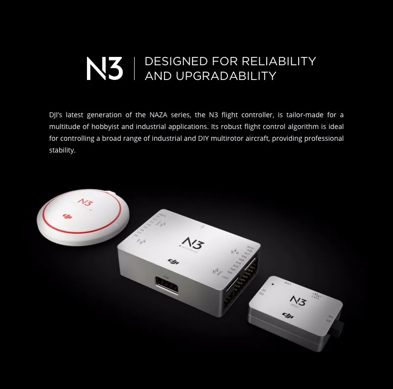 Контроллер полета DJI Naza N3 w/gps Светодиодный PMU Dual IMU Redundancy Design/Поддержка SDK Sport Mode
