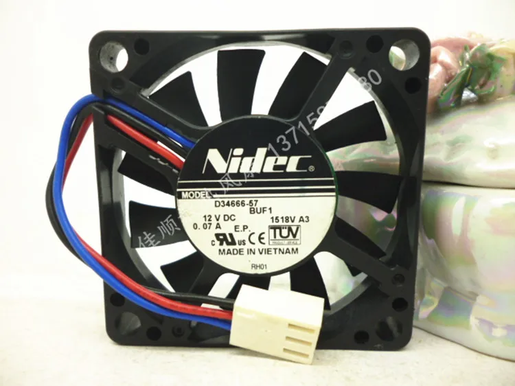Nidec TA200DC D34666-57 BUF1 50 мм(5 см) DC12V 0.07A 5010 Охлаждающие вентиляторы кулера