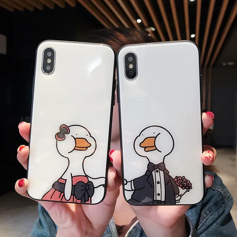 Ультратонкий стеклянный чехол для Apple iPhone 6 7 8 6S Plus 7Plus 8Plus X XS XR Xsmax|Чехлы-накладки| |
