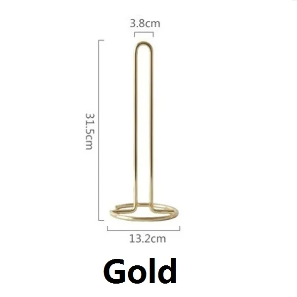 Gold В скандинавском стиле, железная рулонная бумажная вешалка для полотенец, роскошный золотой Настольный рулонный держатель для ресторана, гостиной, туалетной стойки для хранения, украшение - Цвет: Gold