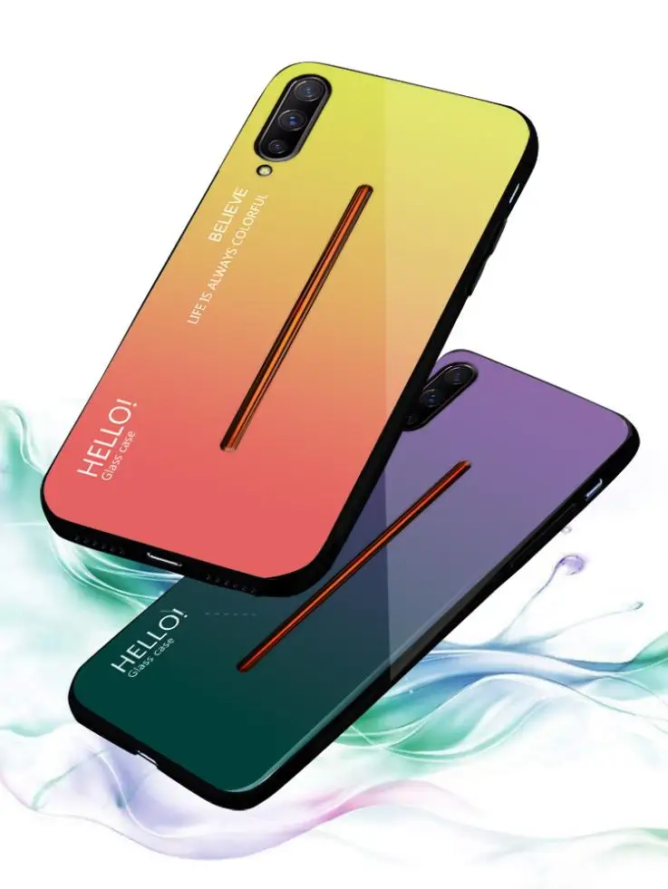 For Vivo iQOO iQ00 1QOO 1Q00 Case Slim Gradient Color Tempered Glass Silicone Soft Frame Shockproof Phone Protection Cover |