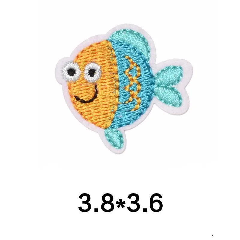 Милый динозавр ребенок мультфильм Вышивка Патчи железо на Spongebob Осьминог значки Швейные океан животное, гиппокампус наклейки
