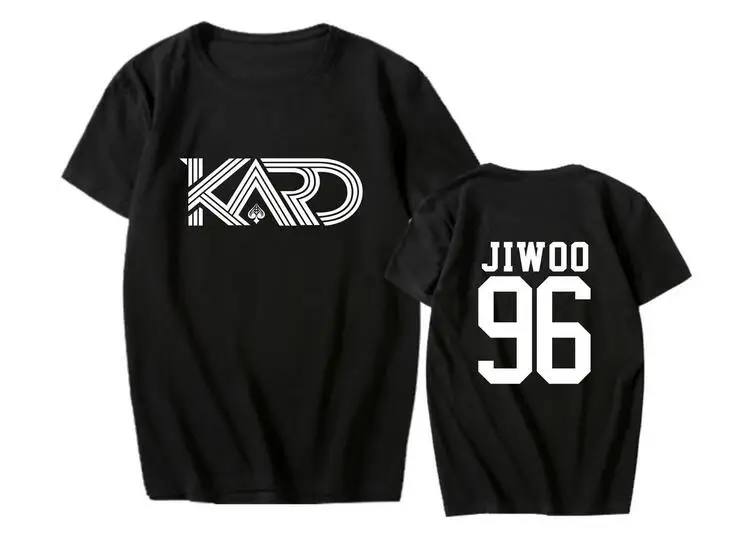 Kpop/Летняя стильная футболка с принтом kard k. a. r. d hola одноименная круглым вырезом