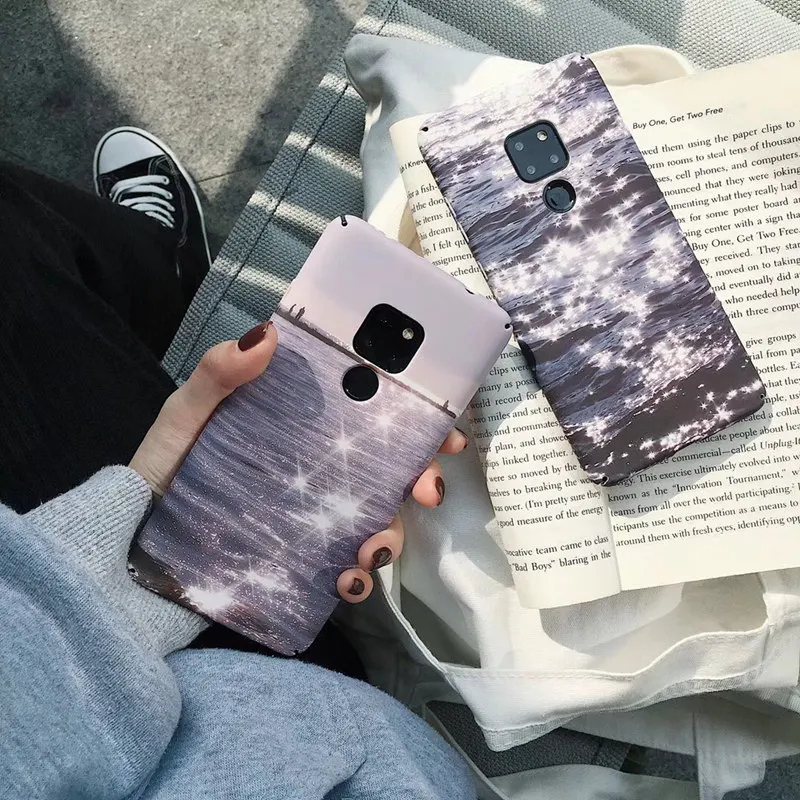 Блестящий чехол с волнистой поверхностью для Huawei P30 P20 Lite Mate 20Pro Жесткий Чехол Honor 8X