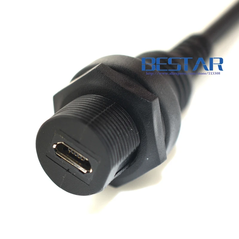 (80 шт./лот) 15 см водонепроницаемый кабель Micro USB 2 0 IP67 Панельное крепление IP 67 штекер