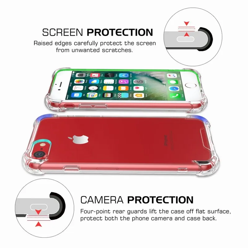 Чехол для iPhone7 Portefeuille ТПУ акриловые тонкий Защитный чехол задняя крышка Apple iPhone 7