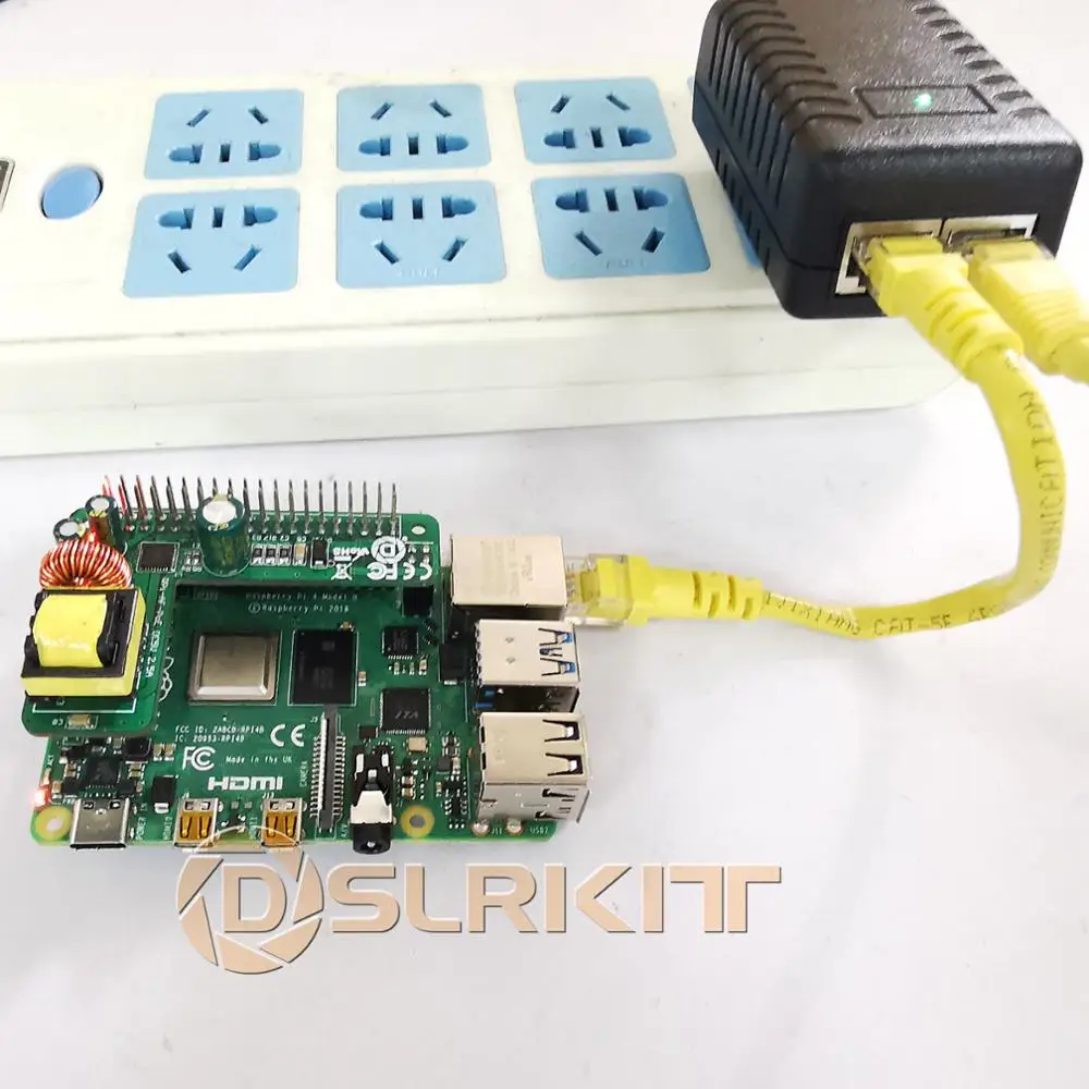 DSLRKIT Raspberry Pi 4 4B 3B + Plus Power Over Ethernet PoE HAT IEEE802.3af DC 5V 2.5A|Сетевые инструменты| |
