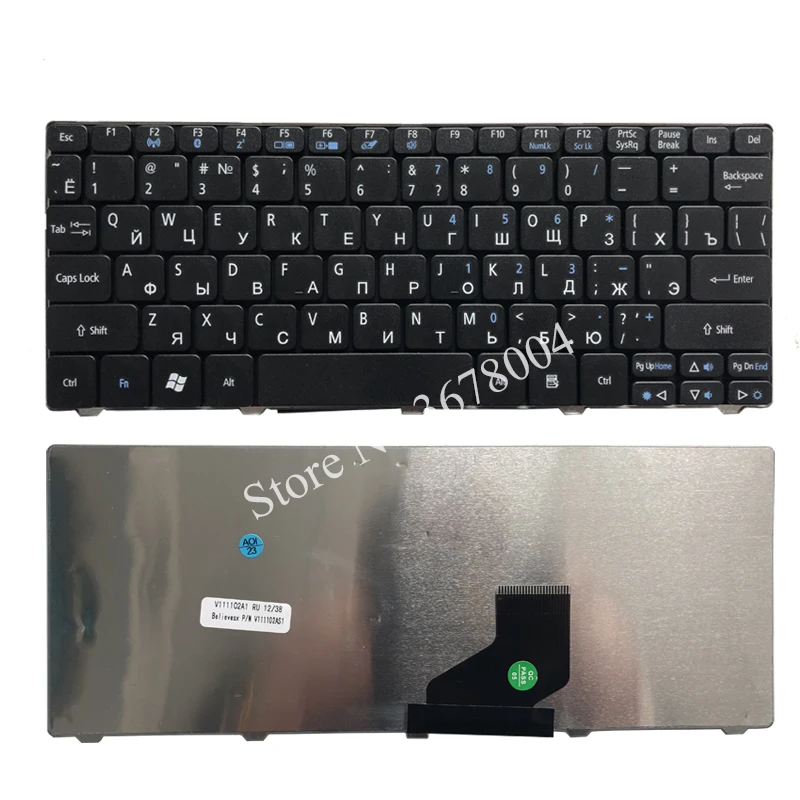 

Russian Keyboard for Acer Emachines ZE6 ZE7 PAV70 PAV80 NAV50 350 eM350 NAV51 355 eM355 D255E AOD255E NAV70 POVE6 RU Black