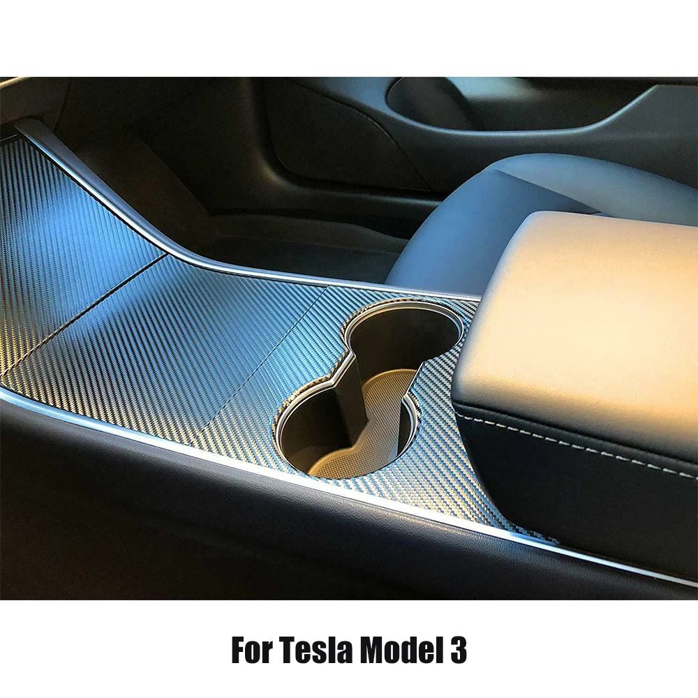 3 шт. Автомобильная Центральная наклейка на консоль для Tesla модель 3 Защитная пленка для стайлинга автомобилей