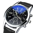 Великолепные роскошные часы для мужчин, модные мужские часы из искусственной кожи, деловые часы Geneva, синие аналоговые наручные часы, часы relogio masculino