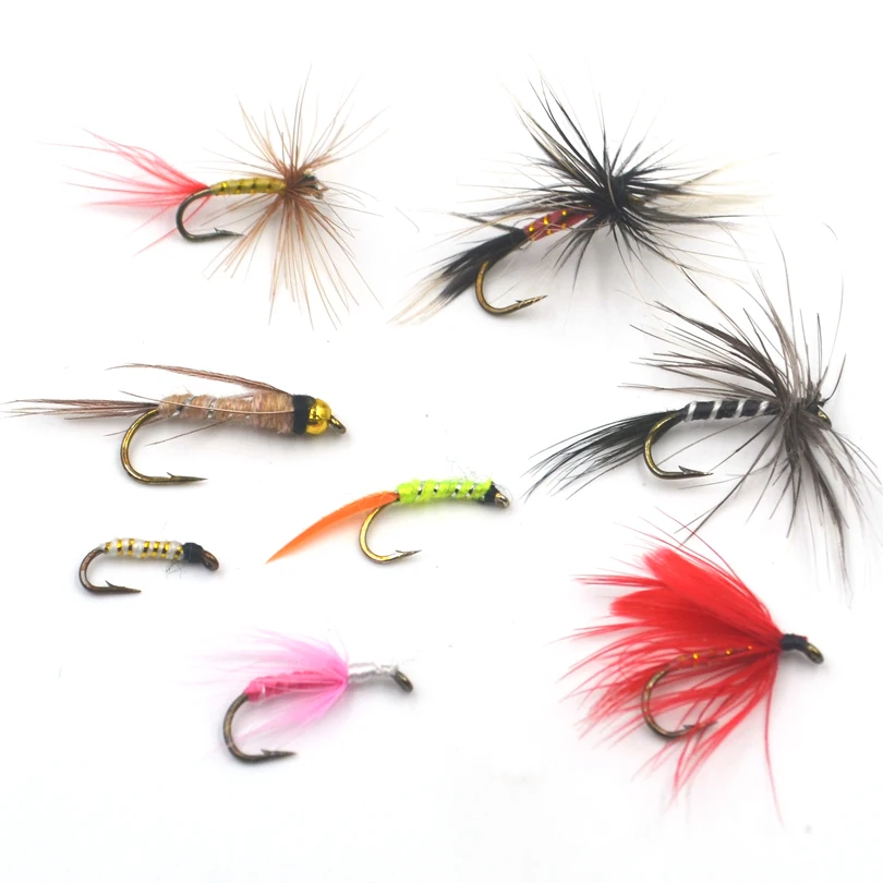 MNFT 56 шт./компл. набор приманки для ловли нахлыстом искусственная наживка Форель