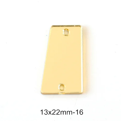 p16-13X22mm 50 шт./упак. шампанское зеркало пришить стразы акриловые Нерегулярные горный хрусталь Flatback зеркало Швейные Стразы для одежды B1059 - Цвет: p16-13X22mm