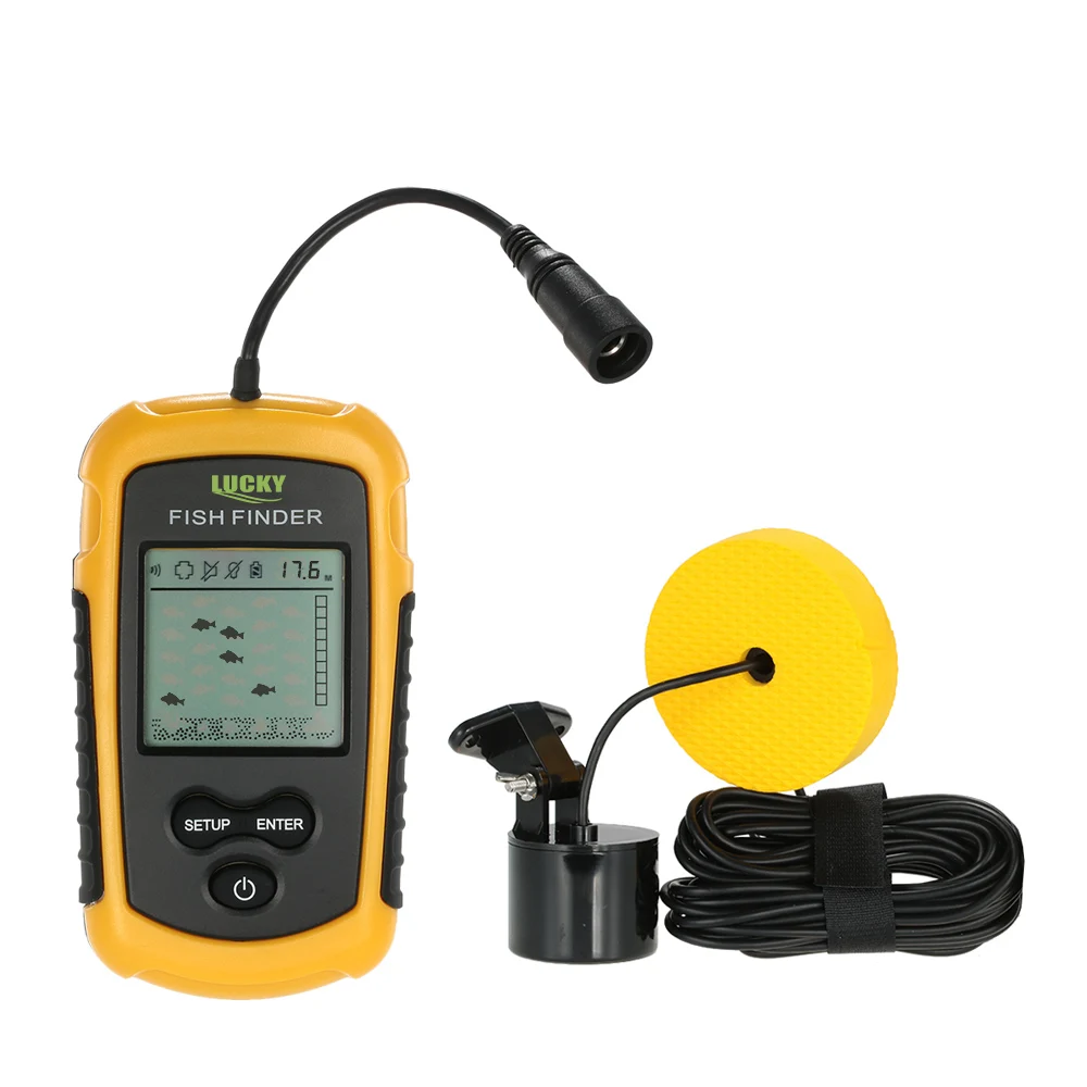 LUCKY Fishing Finder Sonar Alarm эхолот преобразователь датчик глубины круглый гидролокатор