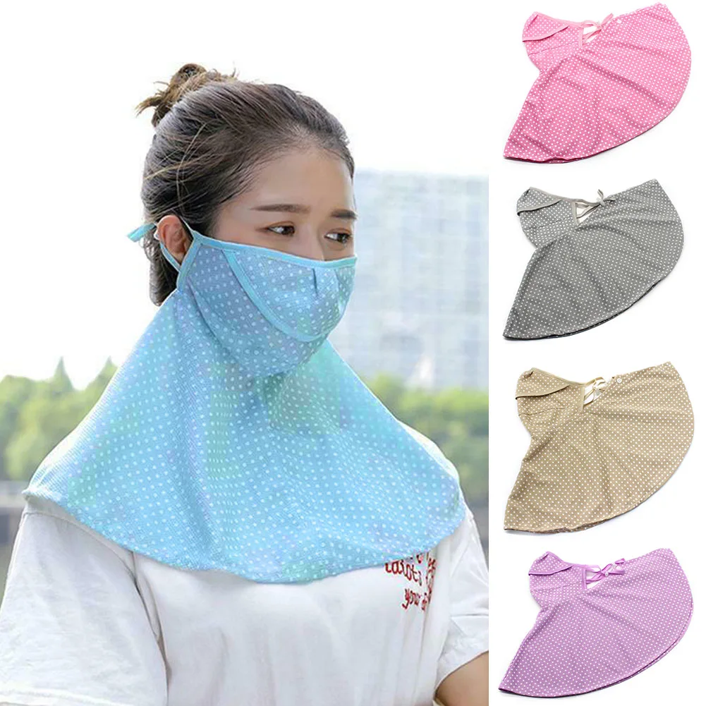 Защита от пыли на открытом воздухе для верховой езды в горошек маска лица УФ Для