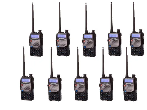 10 шт. Baofeng UV 5RA + PLUS для полиции WalkieTalkie сканер радио двухдиапазонный Cb Ham