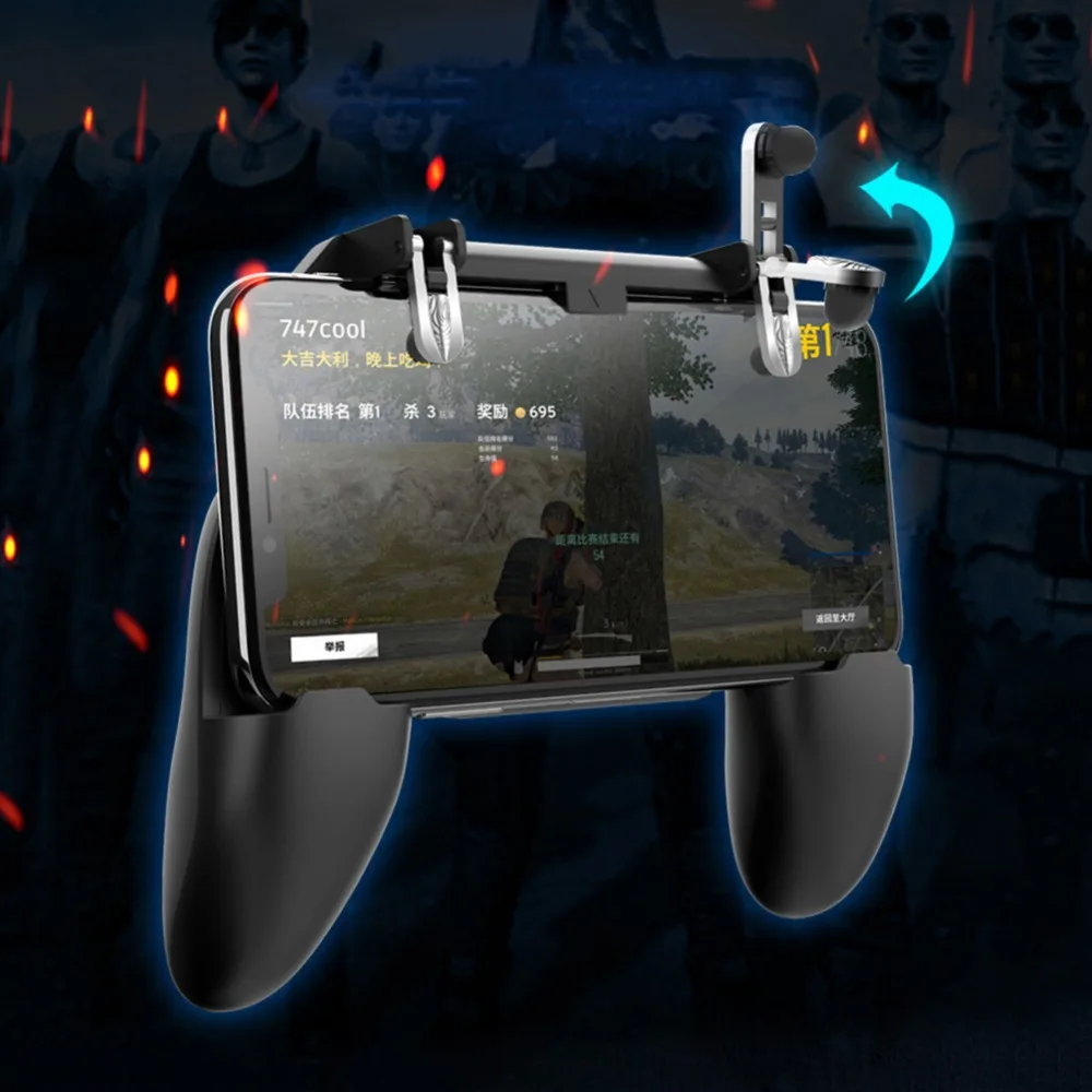 Все-в-одном W10 мобильный игровой контроллер Fortnited Free Fire Джойстик Геймпад