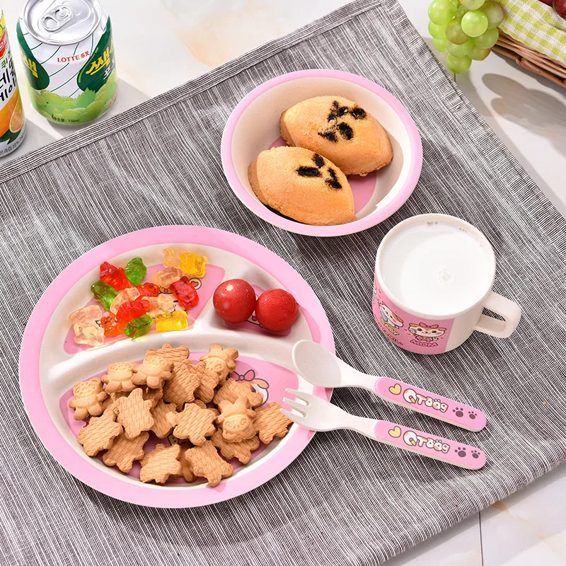 Детские тарелки и миски ложка чашка комплект для детского питания 3 м + Детская