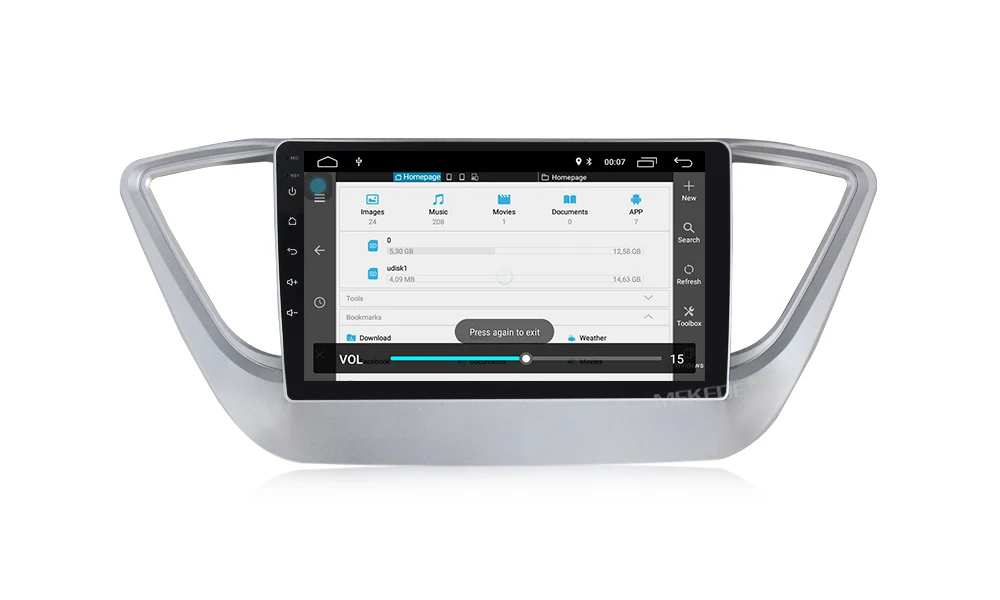 MEKEDE HD 1024x600 автомобильный Радио Мультимедиа Видео плеер навигация gps Android для hyundai solaris no dvd 2 din verna