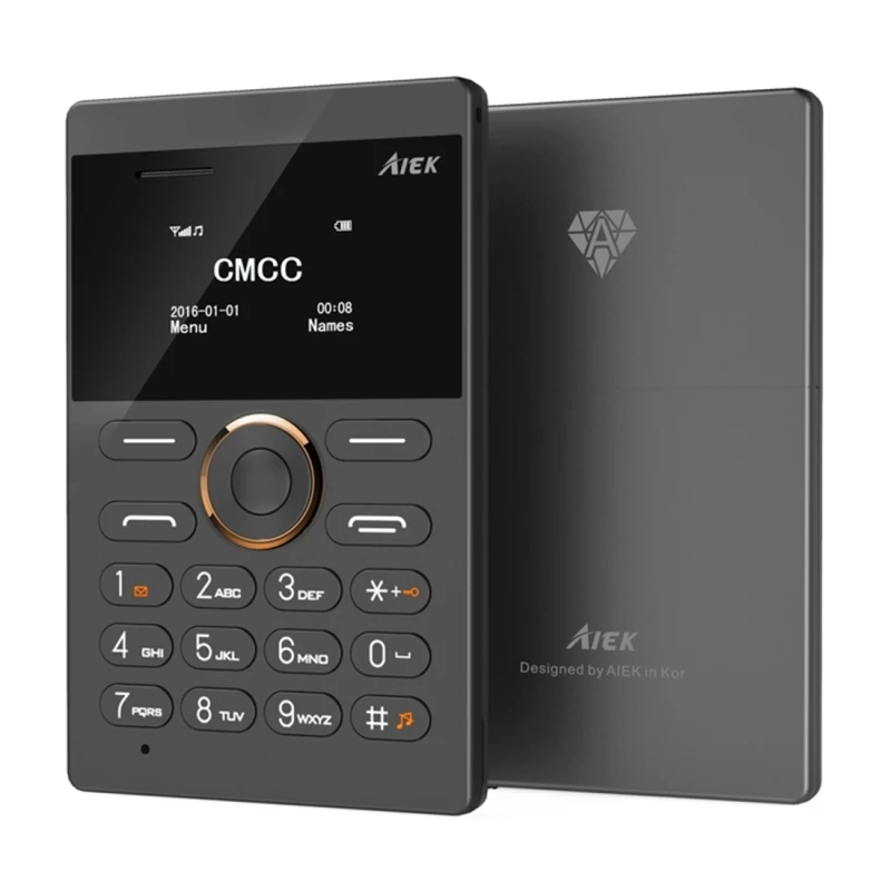 AIEK E1 Ultra Slim карт Телефон сотовый телефон мобильный GSM Bluetooth английская русская