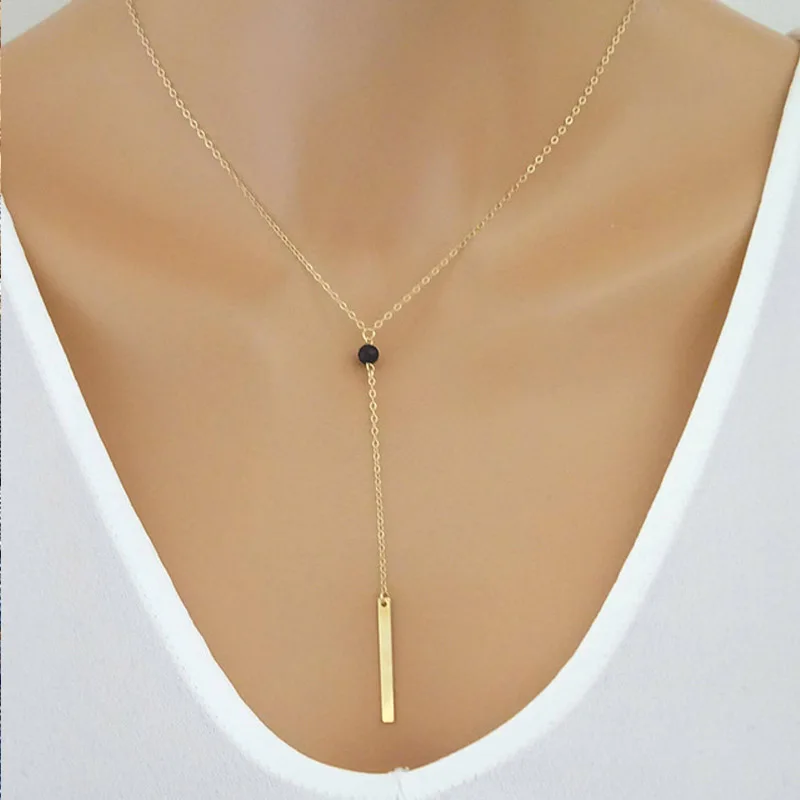 10 шт.) черный лавовый камень Бесконечность цепь диффузор ожерелье для женщин