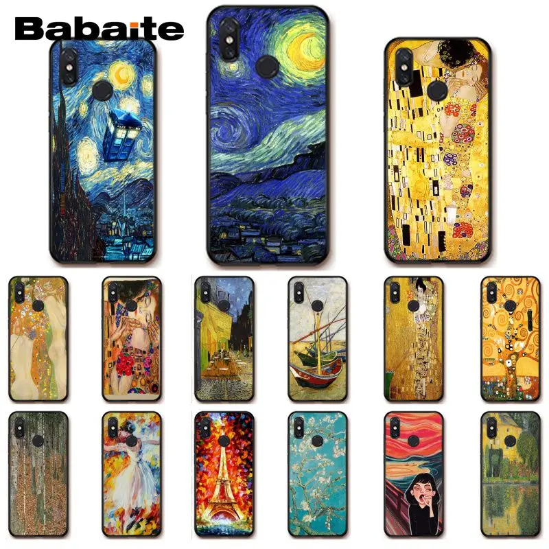 Чехол для телефона Babaite Kiss Gustav Klimt Van Gogh Звездная ночь звезда Xiaomi MiA1 A2 lite F1 Redmi8 4X 5Plus