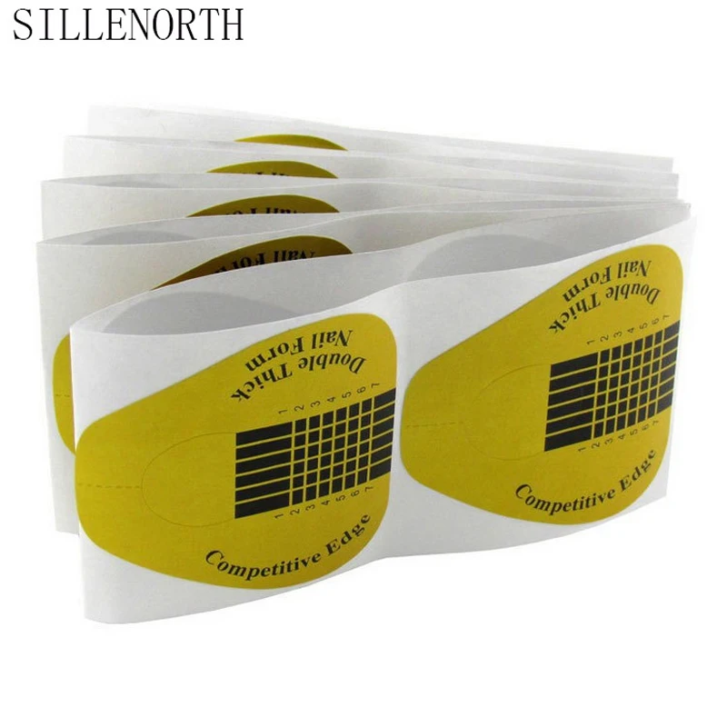 формы для ногтей бумажные 500 штук золотые U ручка образная вид искусства совет