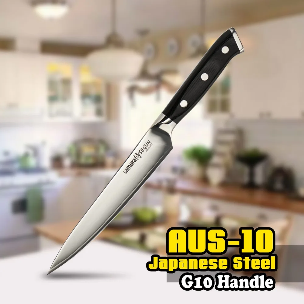 TUO столовые приборы общего назначения Ножи-AUS-10 японский высокоуглеродистой Нержавеющая сталь Кухня Ножи-Эргономичный G10 ручка-6 ''(152 мм