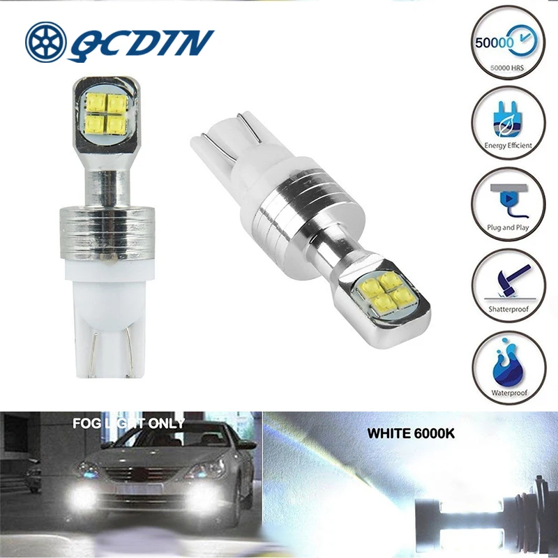 QCDIN T10 W5W 2525 Автомобильная сигнальная лампа боковой клиновой светильник 8