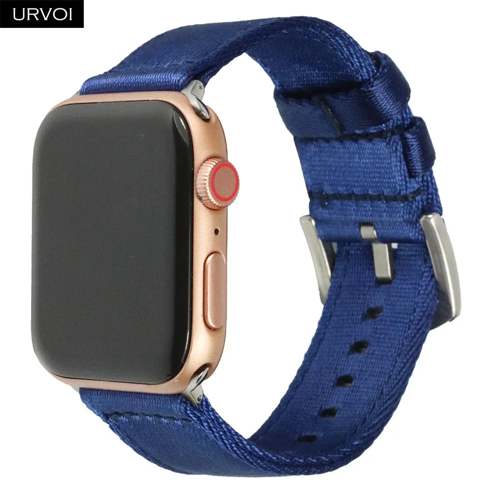 URVOI нейлоновый ремешок для Apple Watch 6 SE 5 4 3 2 1 мягкий точный тканый iwatch NATO дизайн с