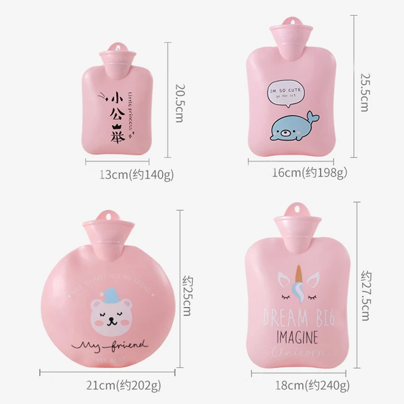 Мягкая резиновая бутылка для горячей воды милый мультфильм ручная теплая сумка с