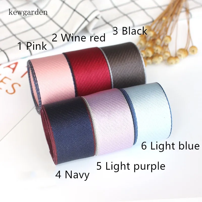 Kewgarden 16mm 1.6cm Colorful Edge Twill Satin Ribbons Handmade Tape DIY Bowknot Cotton Ribbon Garment Accessories Riband 8Y/Lot | Дом и сад