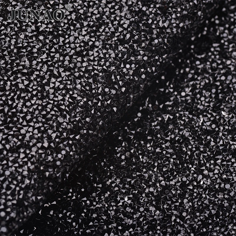 Самоклеящаяся черная Фотополимерная лента JUNAO 24*40 см|hot fix crystals|strass crystalbeaded applique trim