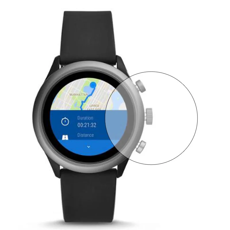 Прозрачная защитная пленка из закаленного стекла для часов Fossil Sport чехол смарт 41