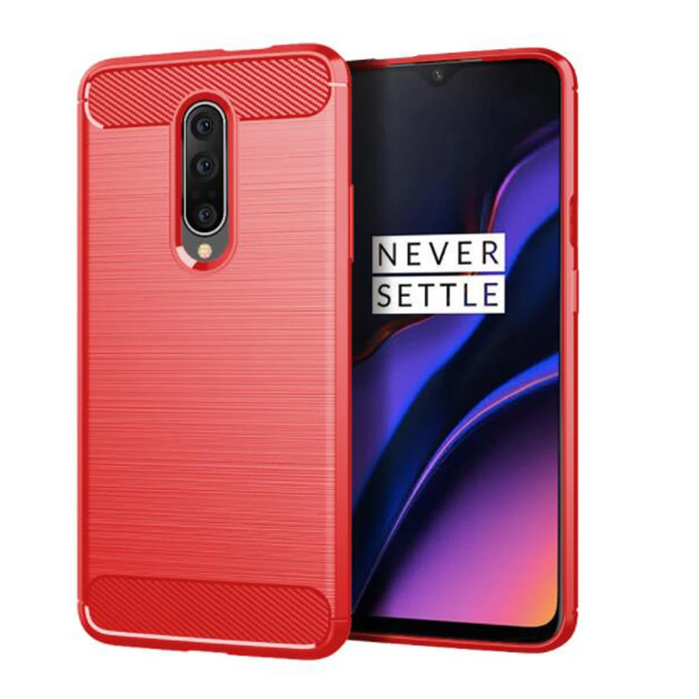 For Oneplus7 Pro Case Carbon Fiber TPU l-S Silicone soft cover Oneplus 7 Seven A7000 7Pro Phone Bag |