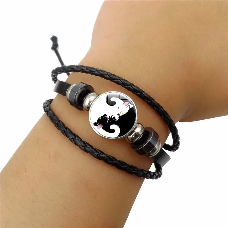 XUSHUI XJ Yin Yang Tai Chi стеклянный браслет с пряжкой ювелирные изделия ручной работы