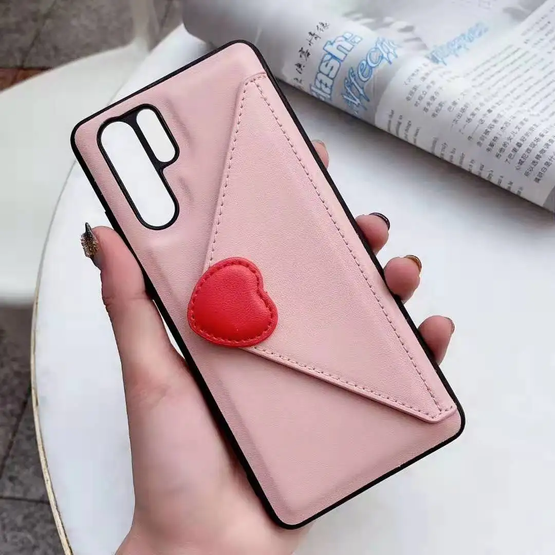 E Чехол для телефона для huawei P30 P30 pro P30 lite из мягкой искусственной кожи tpu с сердечком дизайн walt держатель для карт чехол Чехол P30 coque с ремешком - Цвет: E