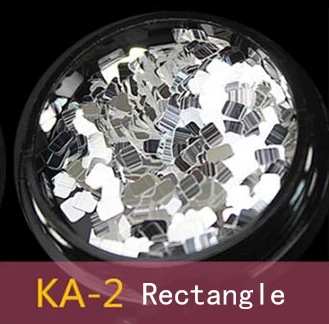 2 1 коробка, смешанный размер 0,2-3 мм, блестящая голографическая блестка, зеркальные серебряные флаконы, ромбы/квадратные/прямоугольные/филиаментные Блестки для ногтей - Цвет: 2