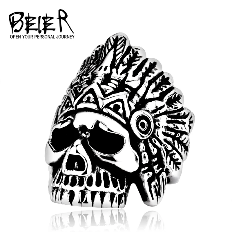 New Indiana Ring Stainless Steel Punk Exaggerated Jewelry USA Fashion Men's BR2041|fashion rings|ring fashionmen fashion ring |