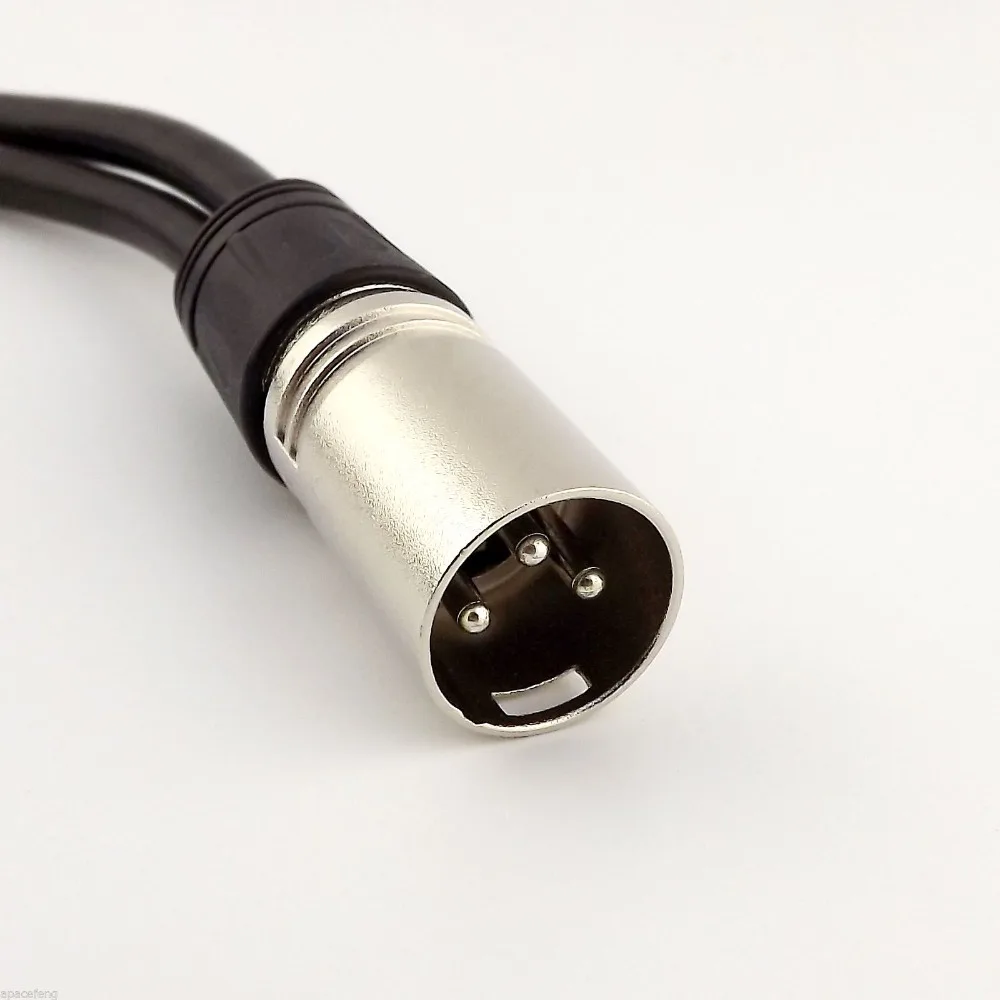 10pcs 1FT 3Pin XLR Male Plug to 2 Female Y Splitter Audio Microphone Adapter Cable | Компьютеры и офис