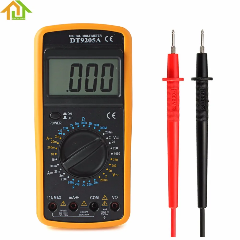 Цифровой мультиметр Вольтметр Омметр Амперметр тестер емкости DT9205A|capacitance
