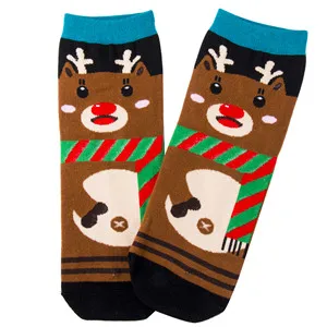 Xmas Deer Рождественские носки для девочек и детей постарше модные дизайнерские забавные рождественские носки для малышей - Цвет: Xmas Deer