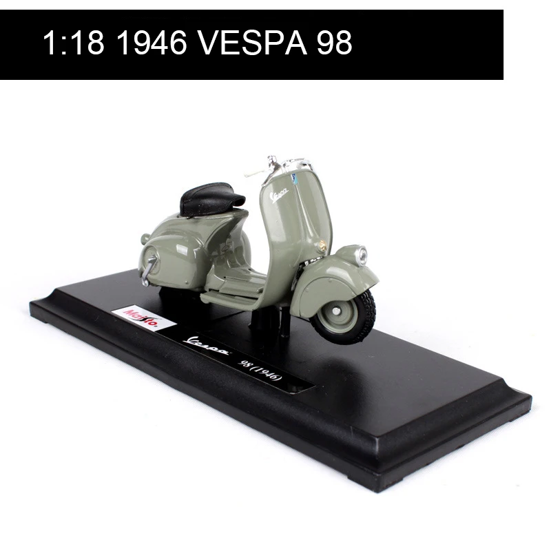 Модель мотоцикла Maisto 1:18 VESPA Piaggio 1946 98 модель велосипеда база литые мото детская