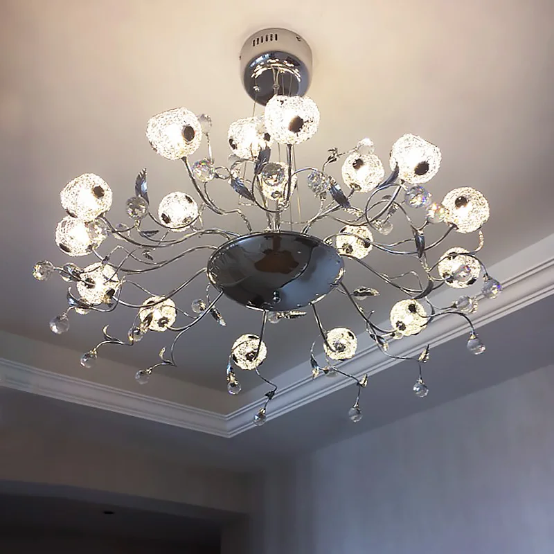 Restaurant chandeliers creative personality modern minimalist Nordic style crystal living room bedroom European led lighting | Освещение