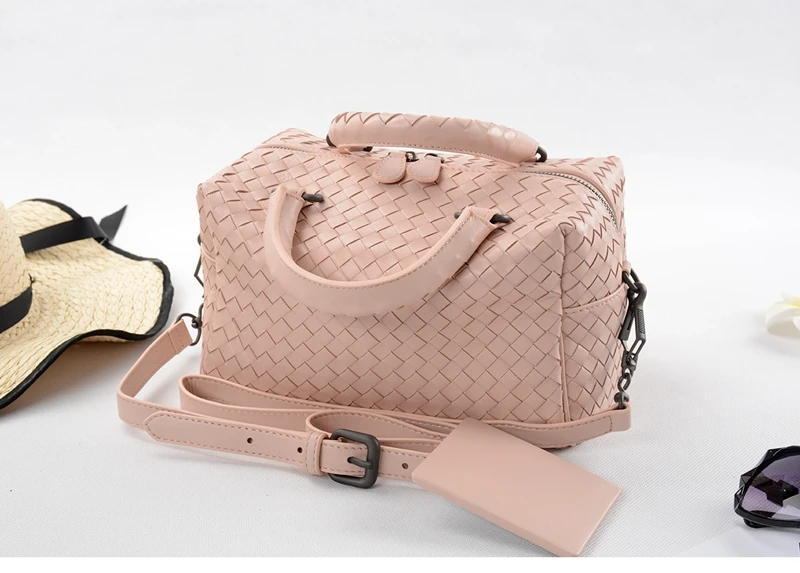 Сумка bolsa feminina, фирменная новинка, модная женская сумка-тоут с подушкой, сумка, высокое качество, овчина, тканые сумки через плечо