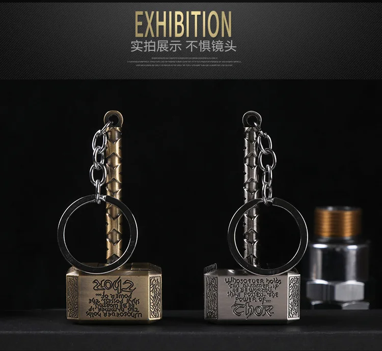 Random Дуговая Зажигалка God Of громовой молот, USB электрическая зажигалка для подзарядки, инструменты для курения, беспламенная зажигалка, Пряжка для ключей, мужские подарки - Цвет: Random