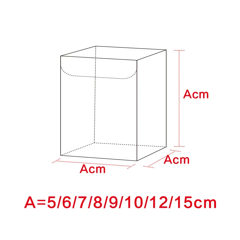10 шт. милый прозрачный ПВХ дисплей для кукол и стаканов коробка упаковки