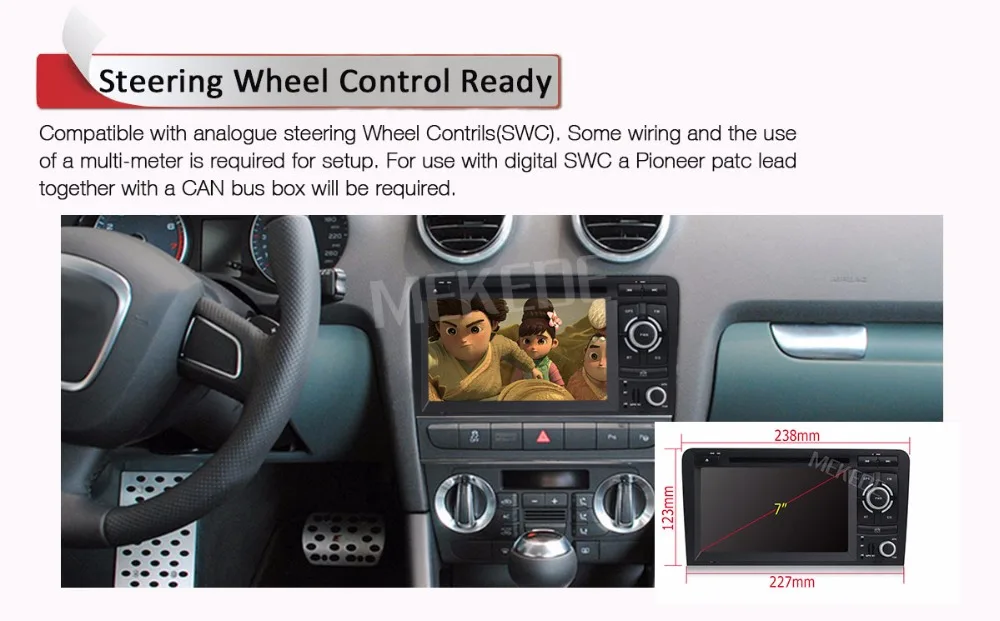 2DIN HD 1024*600 Android 9,1 автомобильный DVD плеер радио gps Navi для AUDI A3 S3 2003 2004 2005 2006 2007 2008 2009 2010 2011 WI-FI RDS